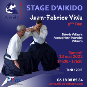 Affiche stage Aïkido Shinzen 2023