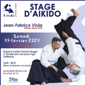 Affiche stage Aïkido Shinzen 2024